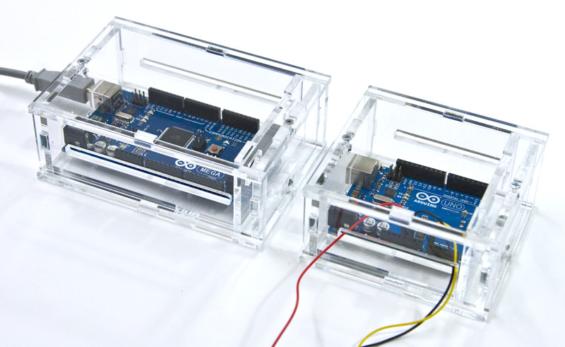 Beide Acrylcases für Arduino UNO und Arduino MEGA