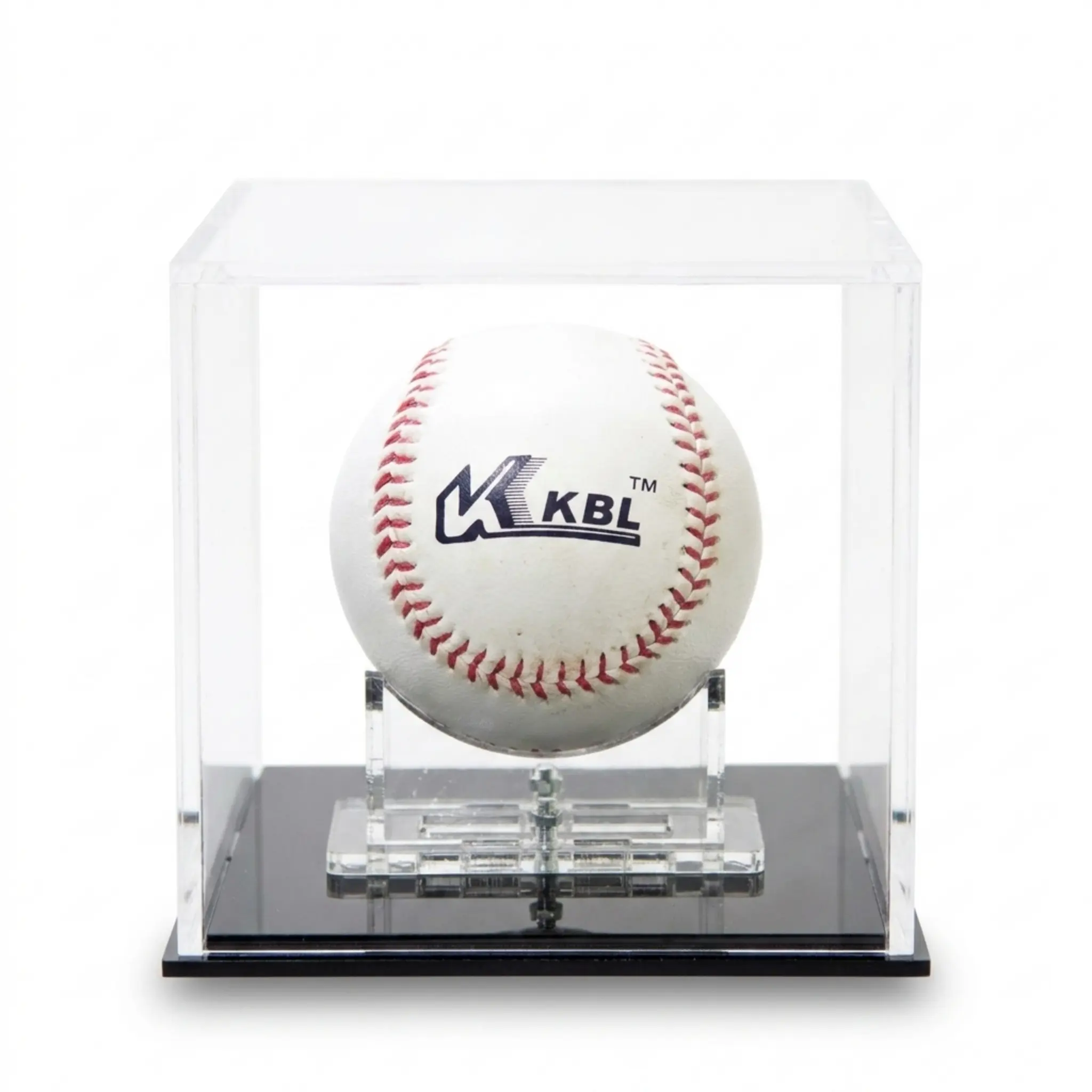 Baseball Vitrine mit schwarzem Boden und schwarzer Rückwand