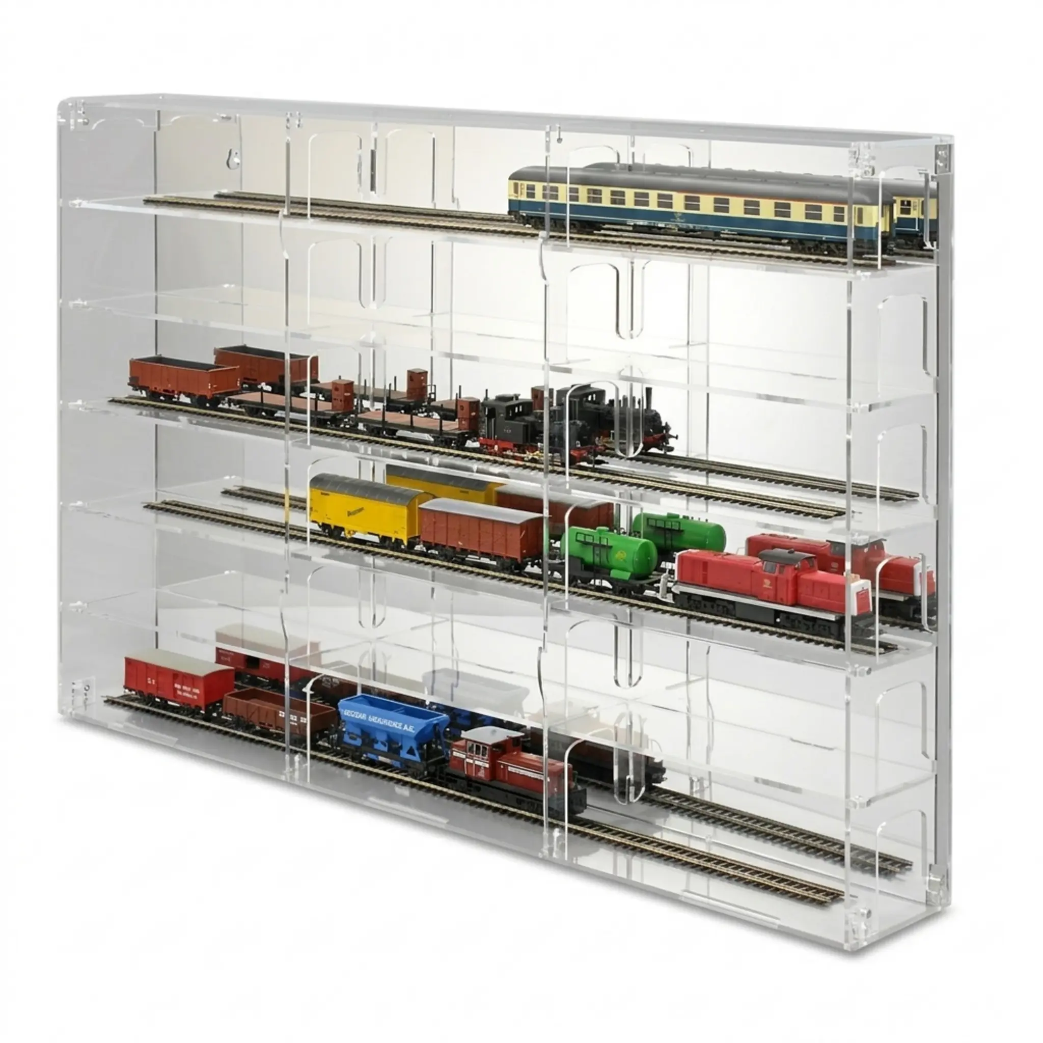 Modellbahnvitrine H0 Modul, Rückwand: verspiegelt, beidseitig offen
