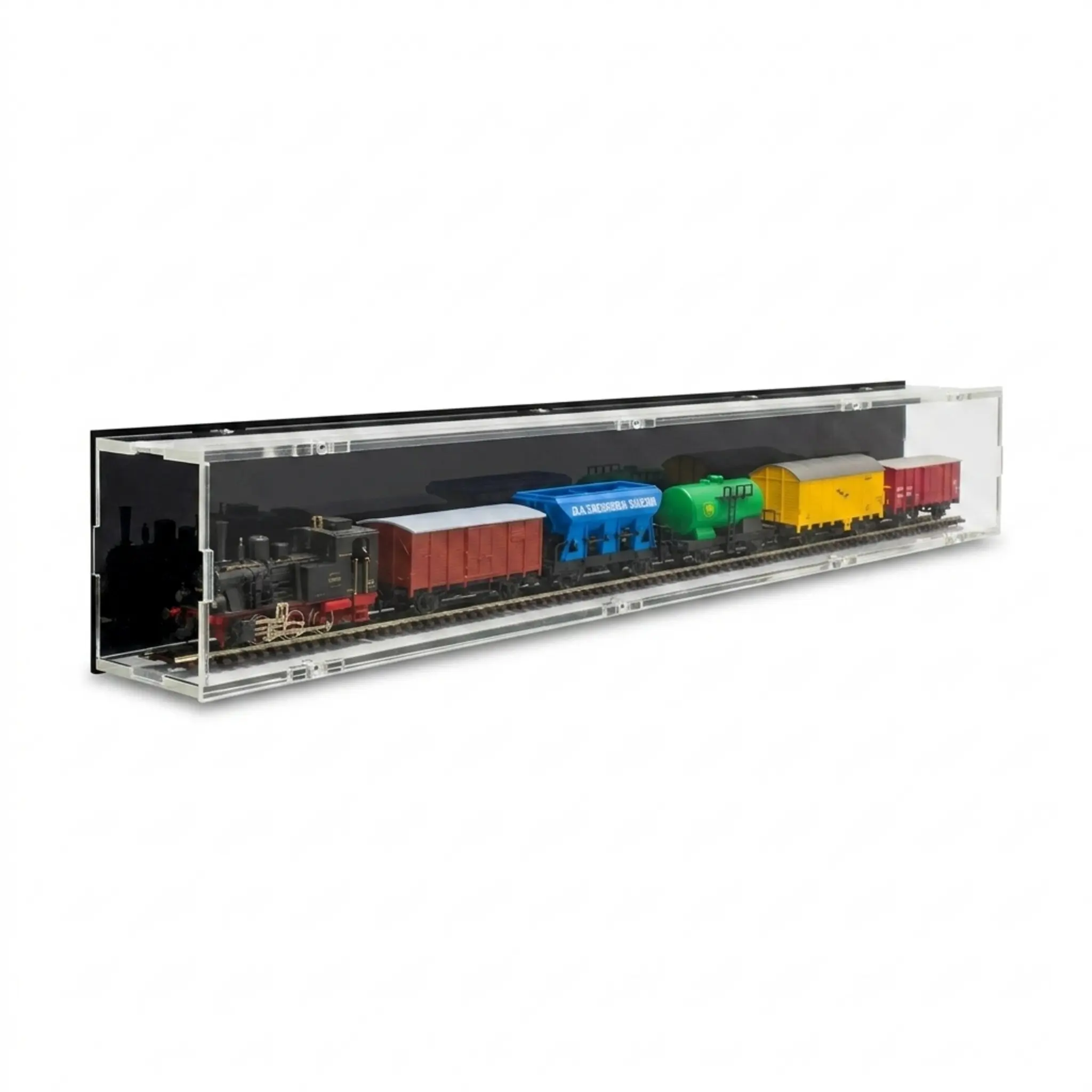 Modellbahnvitrine H0 Segment 75cm, Rückwand: schwarz