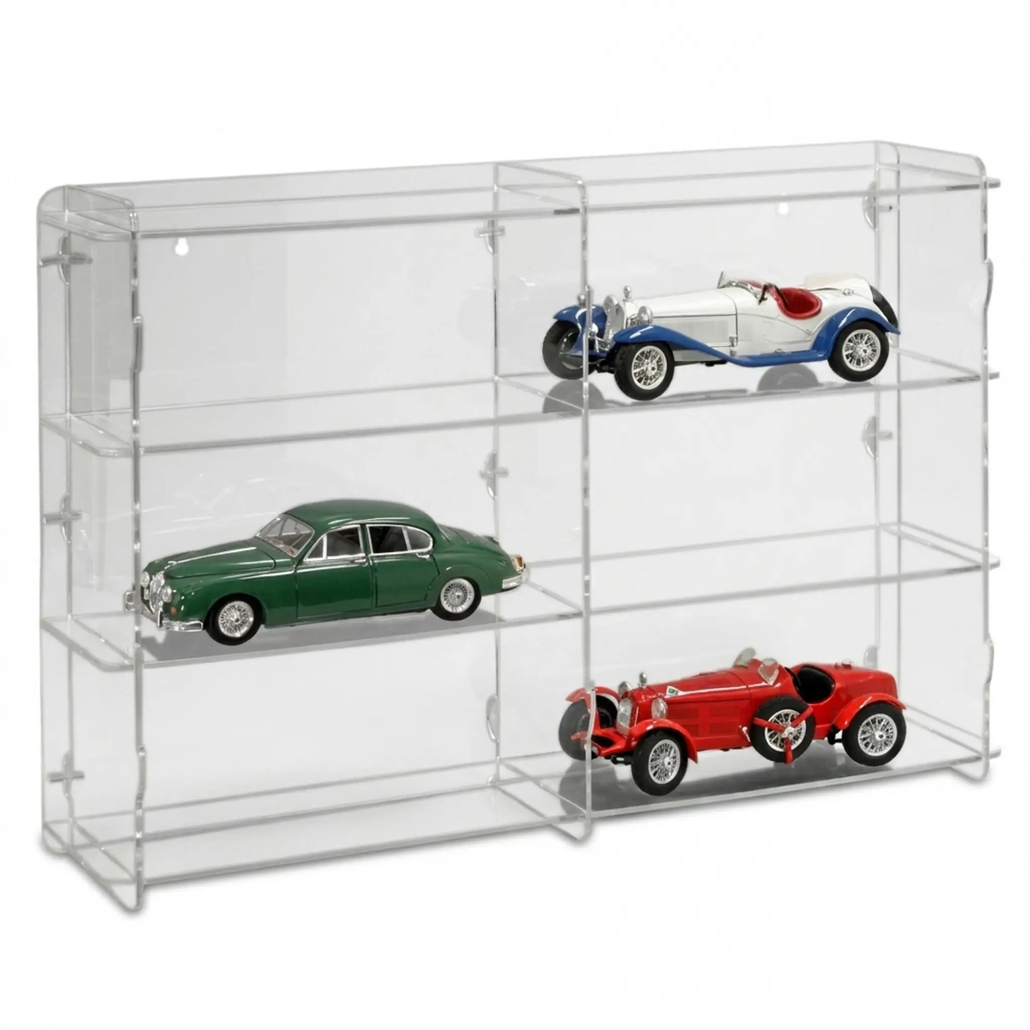 Modellautovitrine 1:18, Rückwand: transparent
