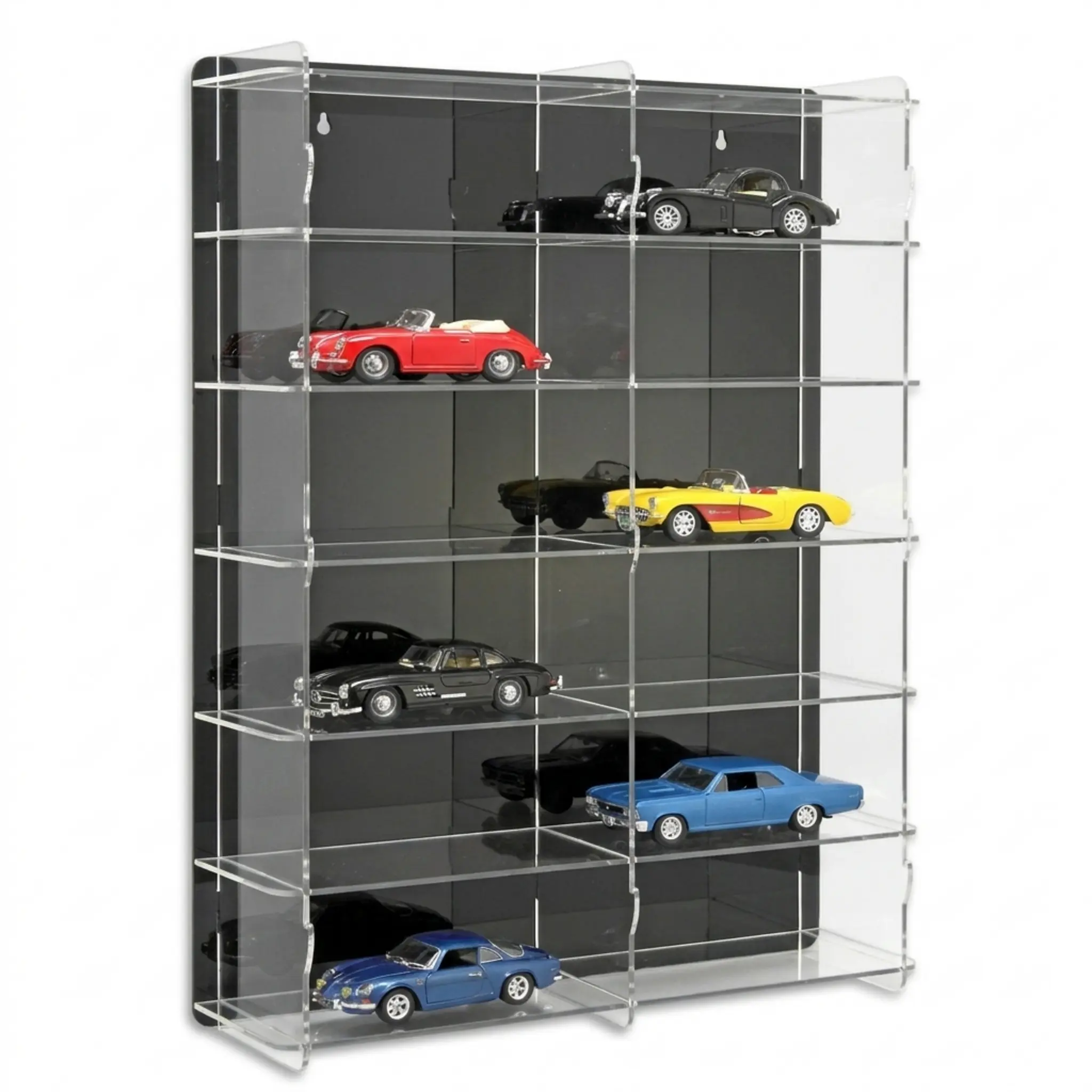 Modellautovitrine 1:24, Rückwand: schwarz
