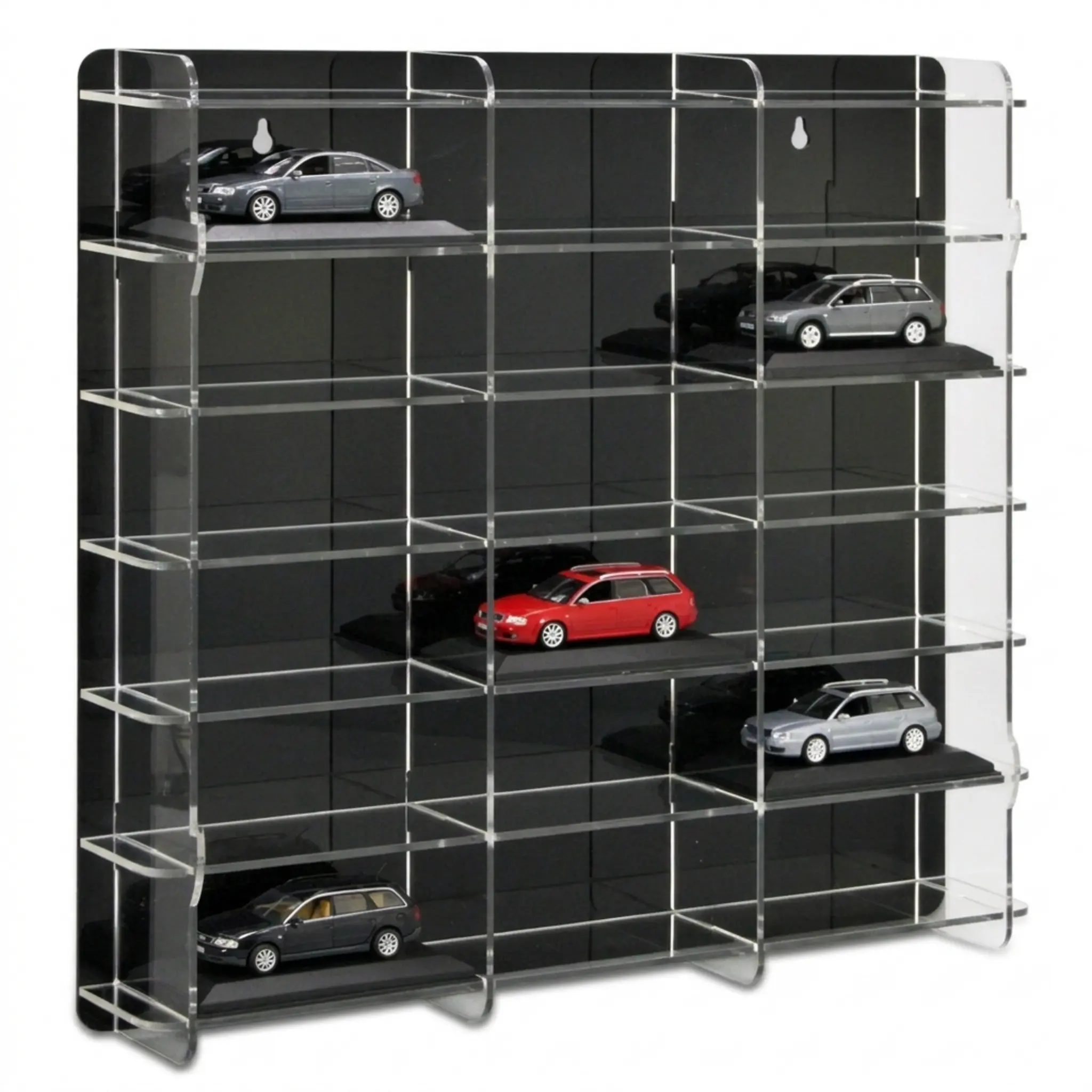 Modellautovitrine 1:43, Rückwand: schwarz