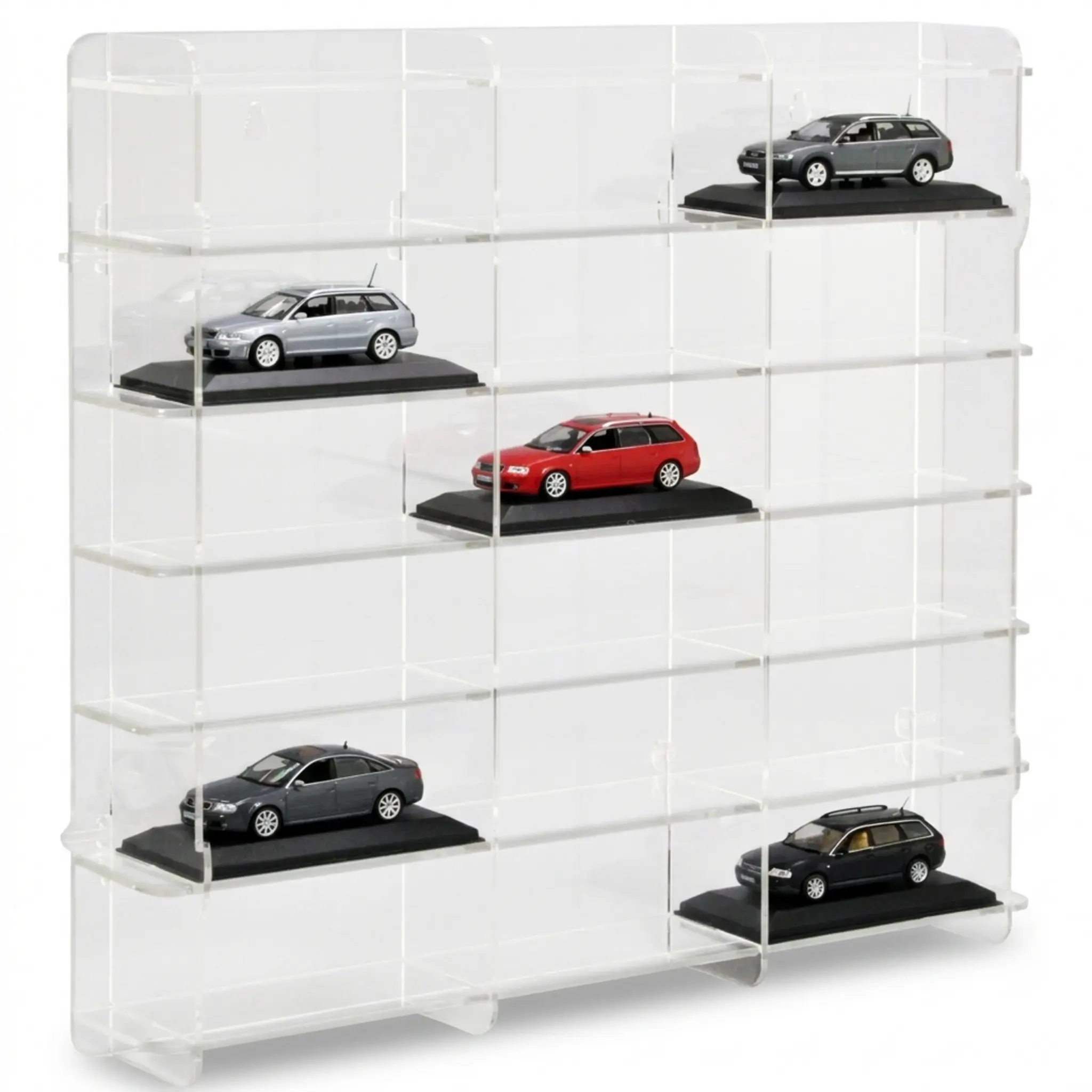 Modellautovitrine 1:43, Rückwand: transparent