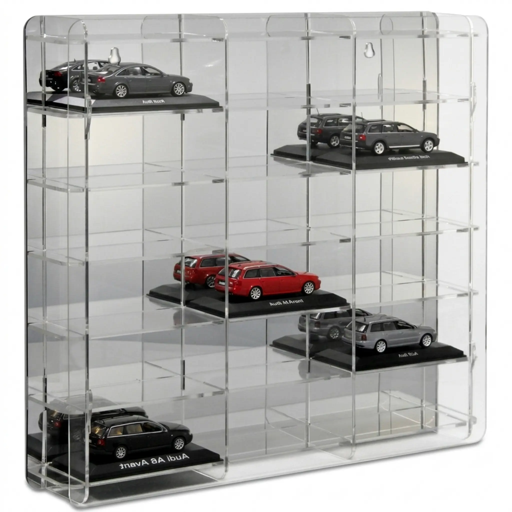 Modellautovitrine 1:43, Rückwand: verspiegelt