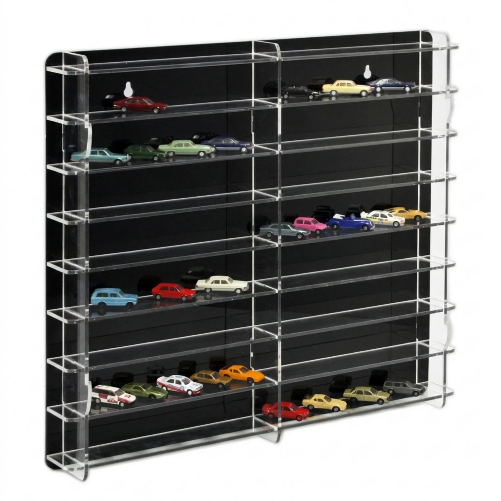 Modellautovitrine für 1:87 und Trucks, Rückwand: schwarz