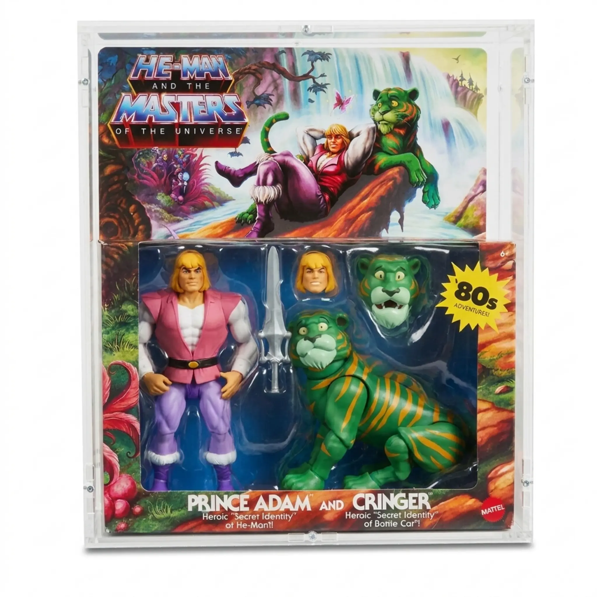 MotUO Origins - Cartoon Collection - Adam & Cringer - B26,0 x T8,7 x H30,7 - 1 Schiene oben 1 mm zur