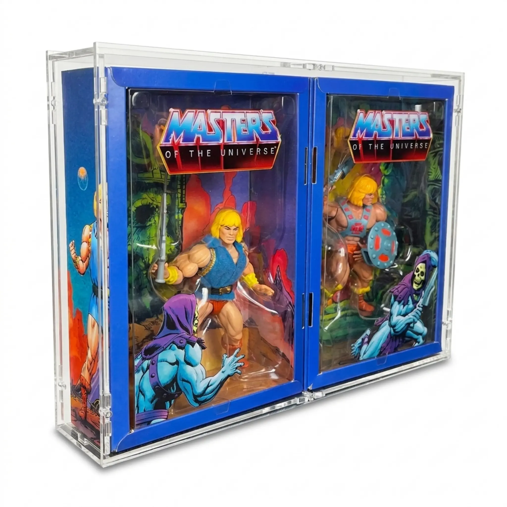 MotUO Origins - He-Man und Prince Adam - SDCC 2019 - Set - Case - Aufgeklappte Version ohne Comic