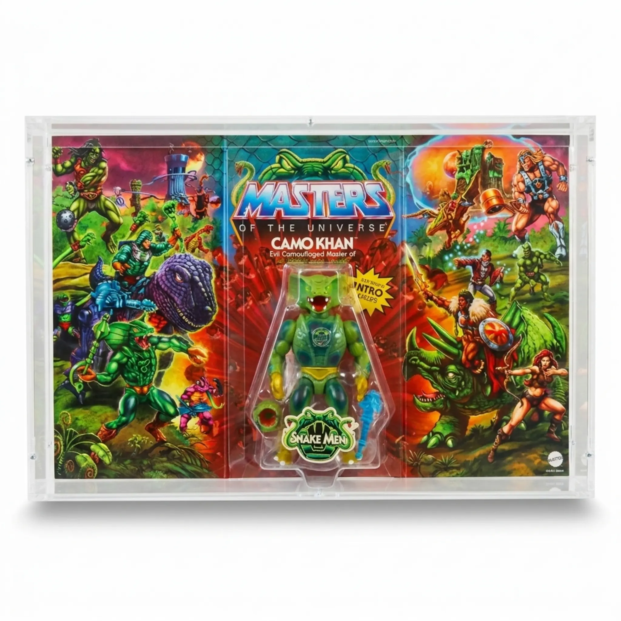 MotUO Origins - Mattel Creations - Camo Khan (Aufgeklappt) - B45,5 x T7,2 x H29,1 - 1 Schiene oben 3