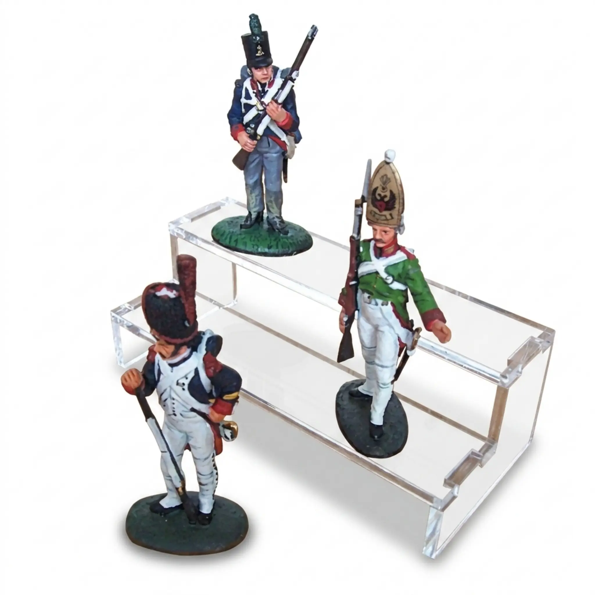 Zinnfiguren Vitrine mit Podesten