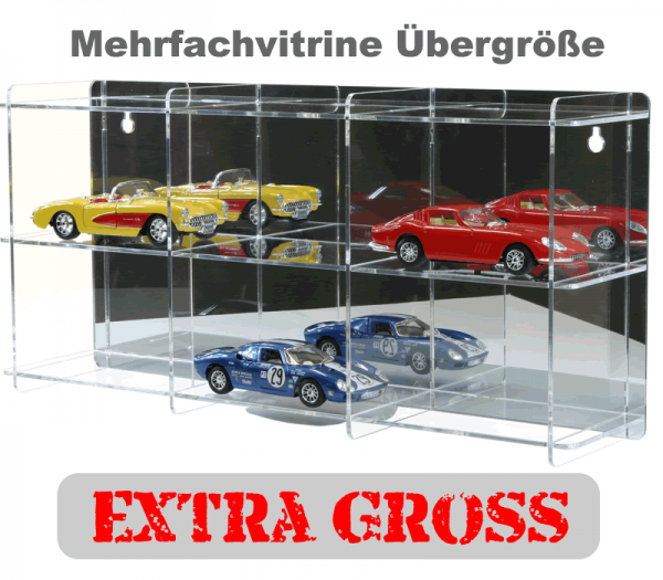 Mehrfachvitrine nach Maß Übergröße Bild 1