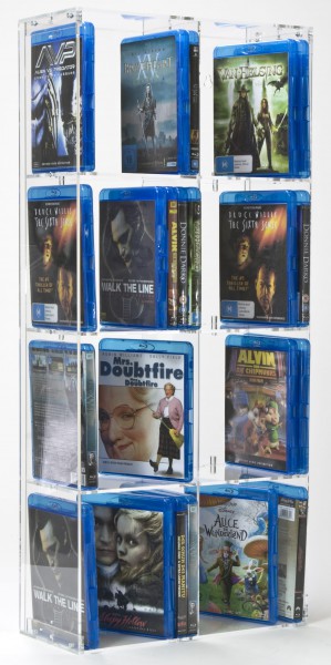 Blu-ray Modulregal 2-spaltig, 33,5 x 75 cm