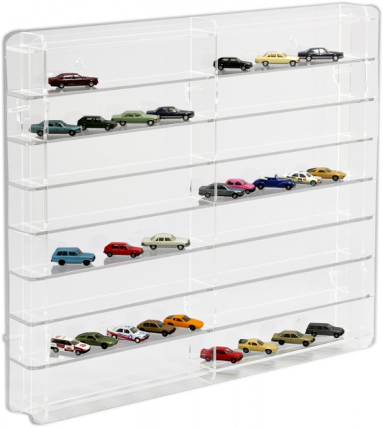 Modellautovitrine für 1 zu 87 und Trucks Rückwand transparent Bild 5