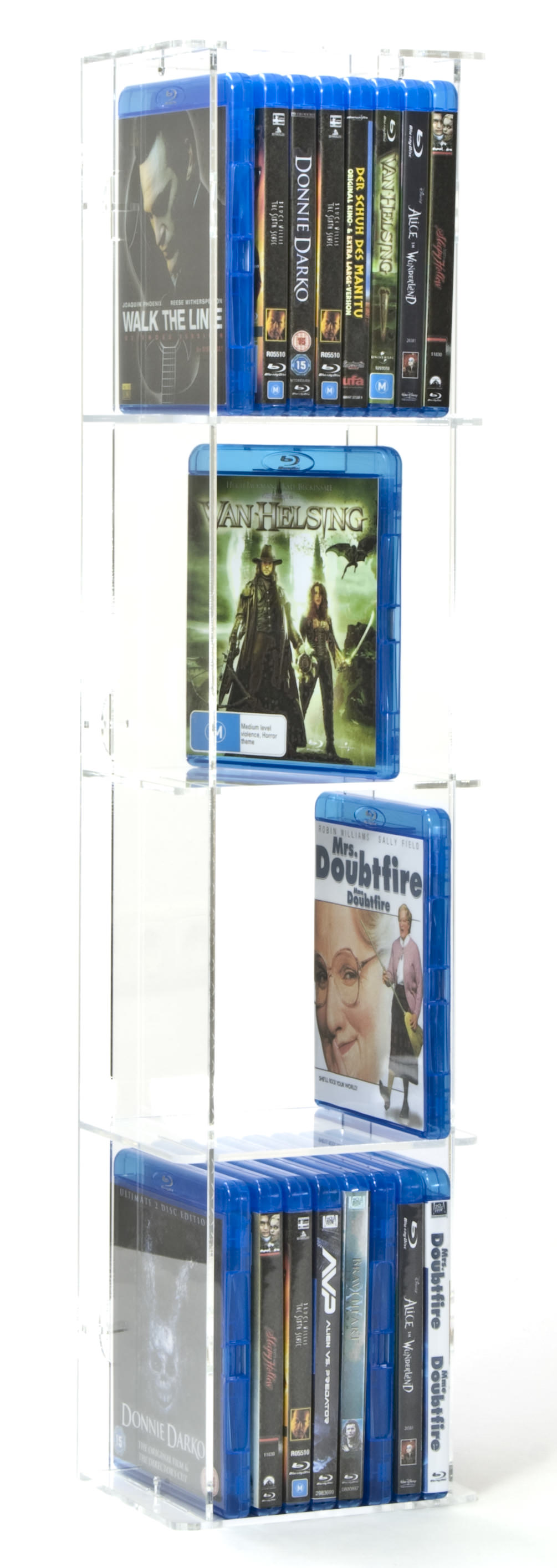 BR2 Blu-Ray Regal aus Plexiglas ® für 20 Blu-Ray's 