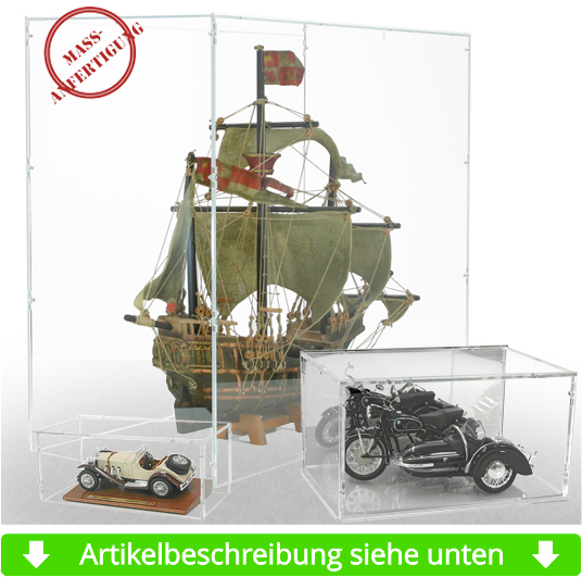 PLEXIGLASHAUBE VITRINE STAUBSCHUTZHAUBE MUSEUMSHAUBE SCHAUKASTEN PLEXIGLAS  HAUBE