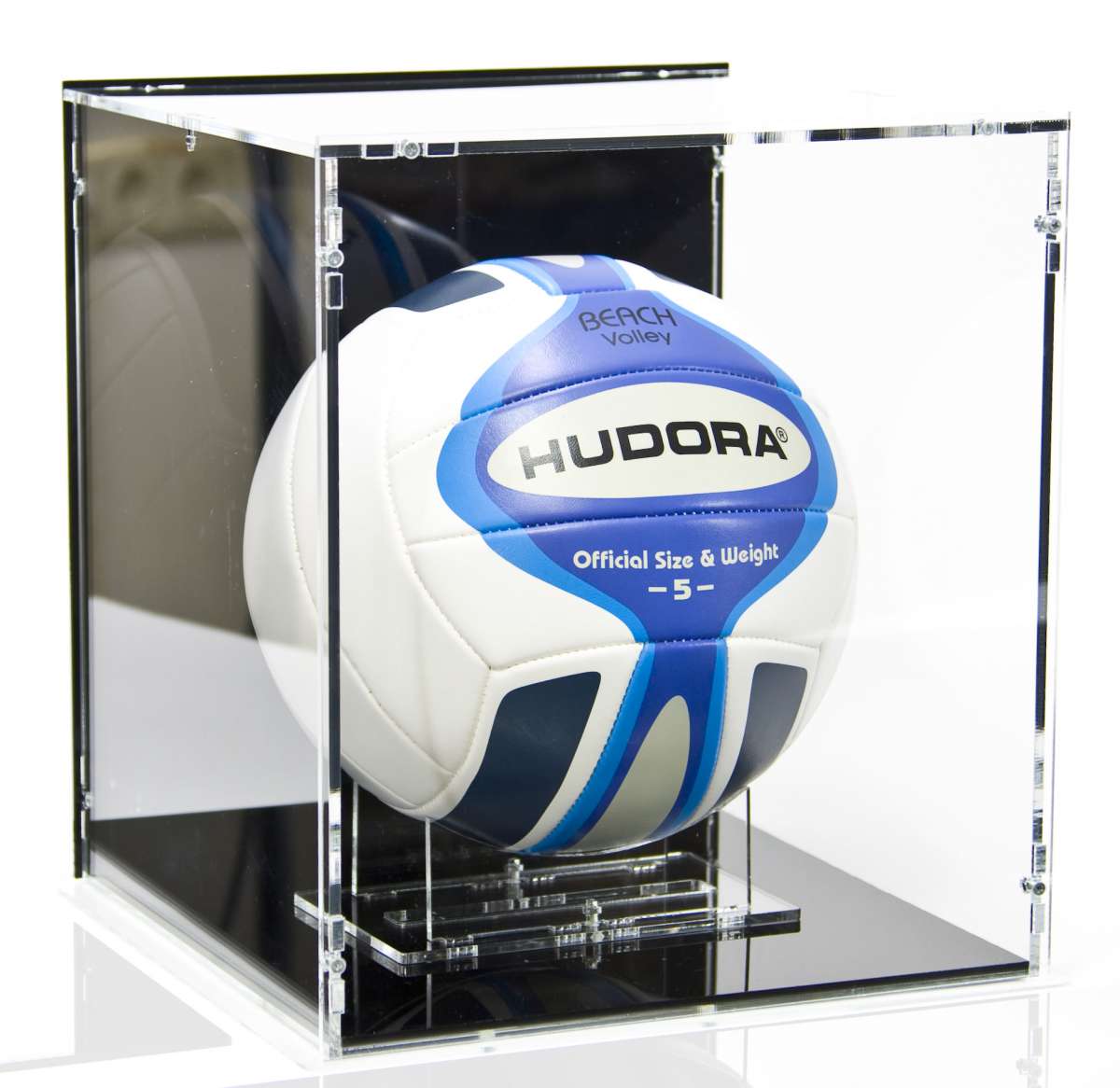 Acryl Fußball-Vitrine In Voller Größe – 25,4 X 25,4 X 25,9 Cm, Transparent, Mit Halterung, Für Sammlerstücke